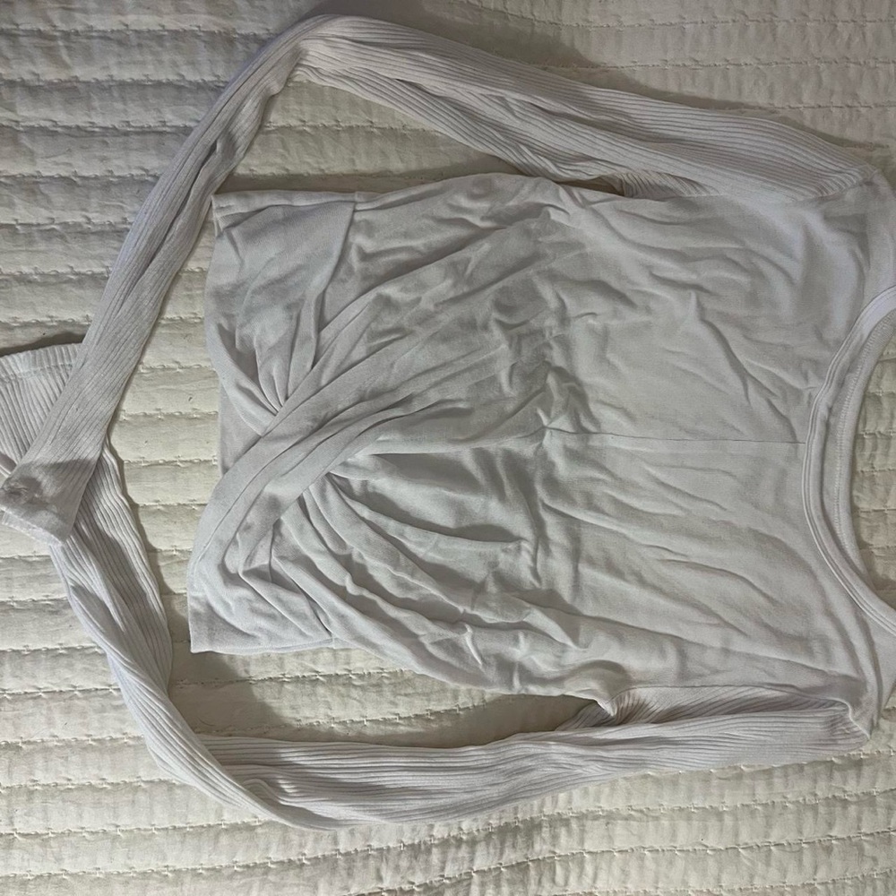 Alo White Long Sleeve Top